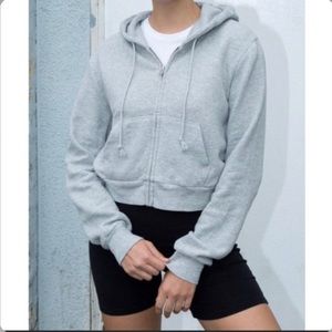 grey crystal hoodie